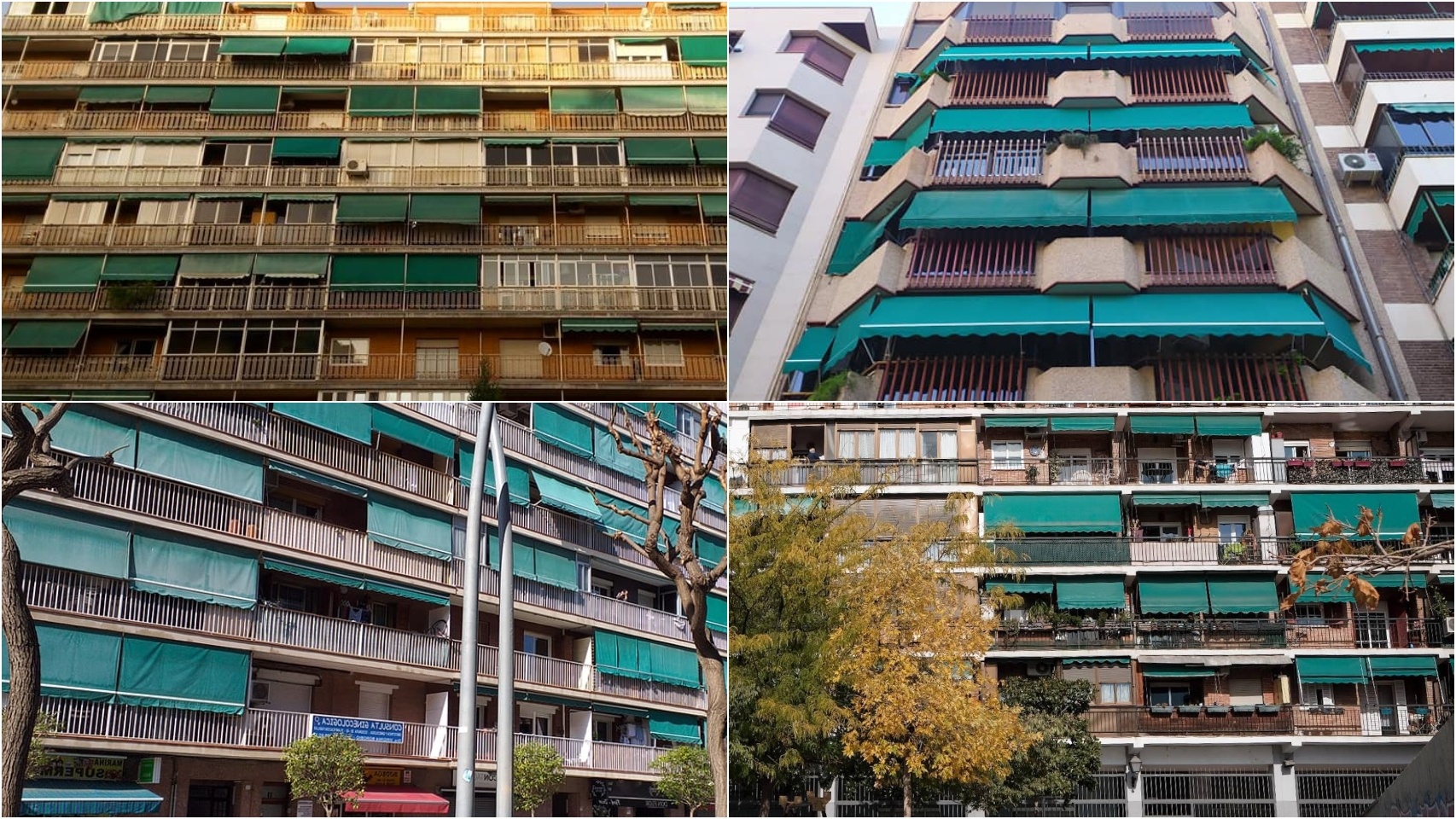 El misterio de los toldos verdes: por qué los balcones de España están plagados de ellos
