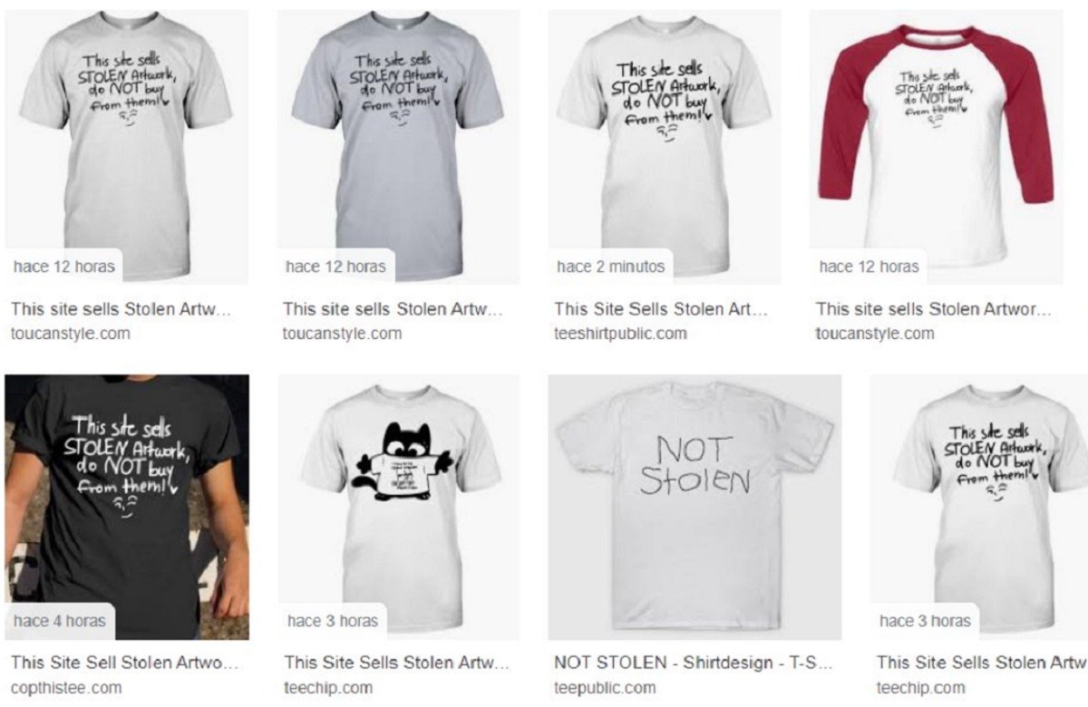 "Me encantaría tener esto en una camiseta" la frase que delató al ejército de bots que roban ilustraciones