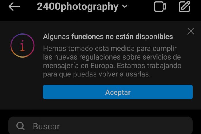 Facebook explica el aviso "Algunas funciones no están disponibles"