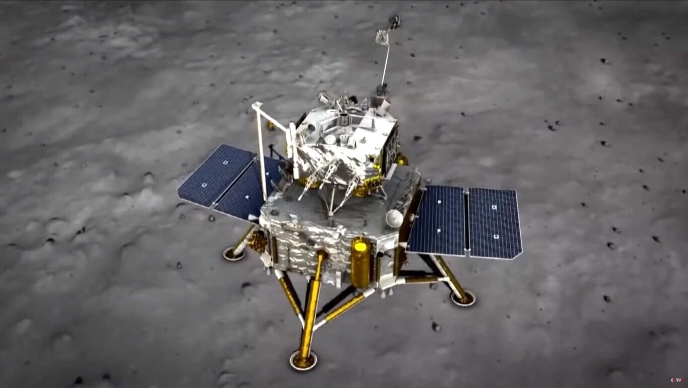 El lander Chang'e 5 chino, tras recoger con éxito muestras de la Luna, ha acabado congelando en la superficie lunar
