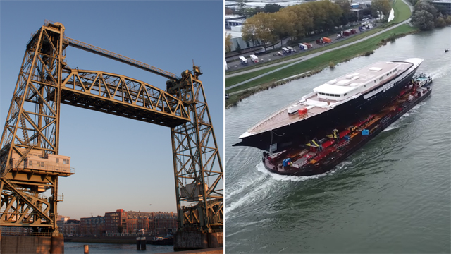 El yate de Jeff Bezos no tendrá fácil salir de Rotterdam